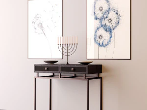 console table whith decor 6 3D Model