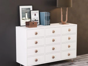 комод з елементами декору 3D Модель