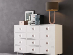 комод з елементами декору 3D Модель