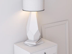 comode with decor 2 3D Model