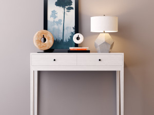 console table whith decor 5 3Dモデル