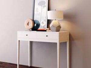 console table whith decor 5 3D Model