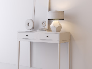 console table whith decor 5 3D-Modell