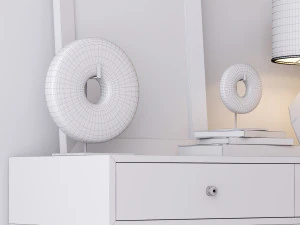 console table whith decor 5 3D Model