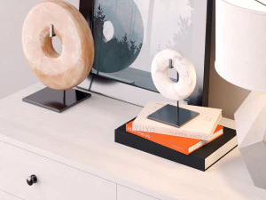 console table whith decor 5 3D Model