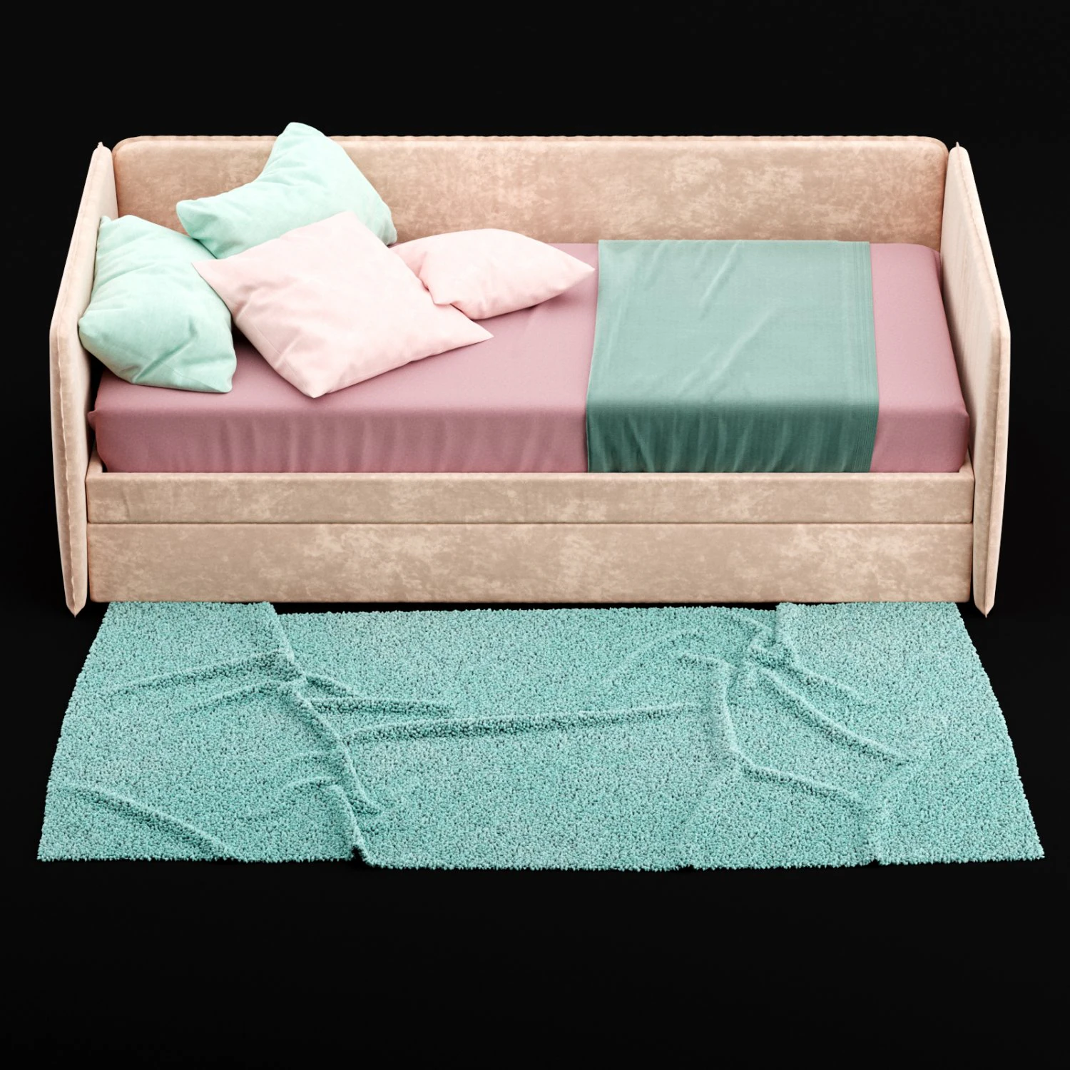 child bed 3D Model .c4d .max .obj .3ds .fbx .stl .blend 