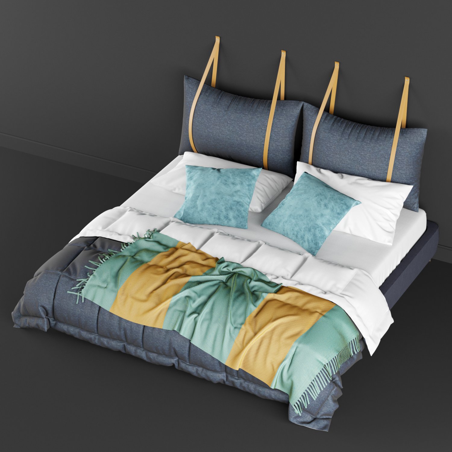 Modern Bed 7 3d Model In Bedroom 3dexport