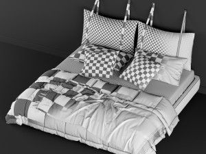 modern bed 7 Model 3D