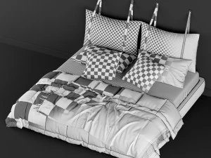 modern bed 7 3D Model