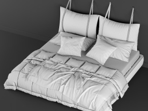 modern bed 7 Model 3D