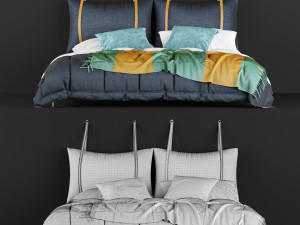 modern bed 7 Model 3D