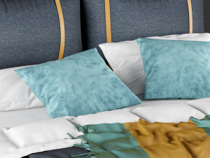 modern bed 7 Model 3D