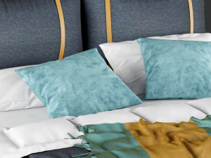 modern bed 7 3D Model