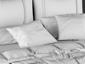 modern bed 7 Model 3D