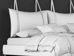 modern bed 7 Model 3D