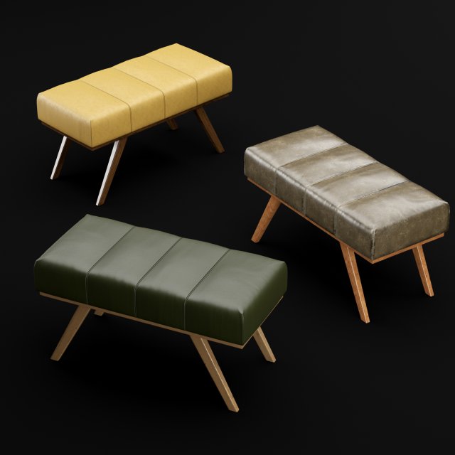 puf 2 3D Модель .c4d .max .obj .3ds .fbx .stl .blend 