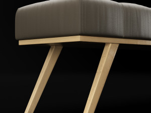 bed bench 2 Model 3D