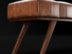 bed bench 2 Model 3D