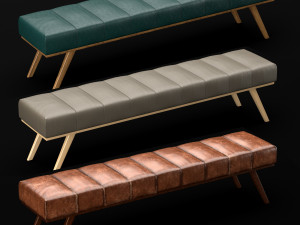 bed bench 2 Model 3D