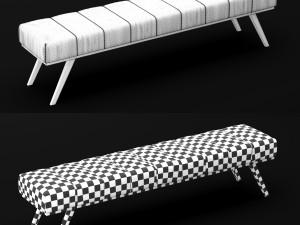 bed bench 2 Model 3D