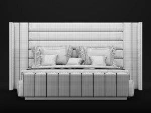 modern bed 5 3D Model