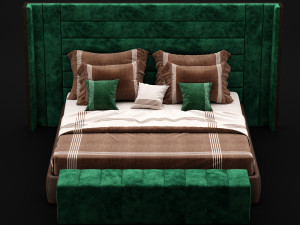 modern bed 5 3D Model