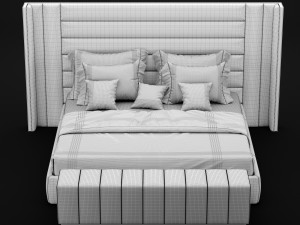 modern bed 5 Model 3D