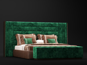 modern bed 5 Model 3D