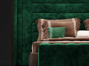 modern bed 5 Model 3D