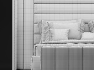 modern bed 5 Model 3D