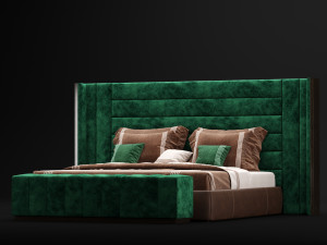 modern bed 5 Model 3D