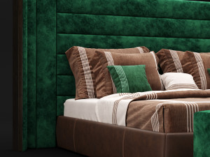 modern bed 5 Model 3D