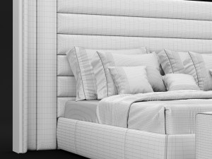 modern bed 5 Model 3D