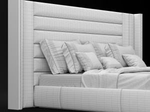 modern bed 5 Model 3D