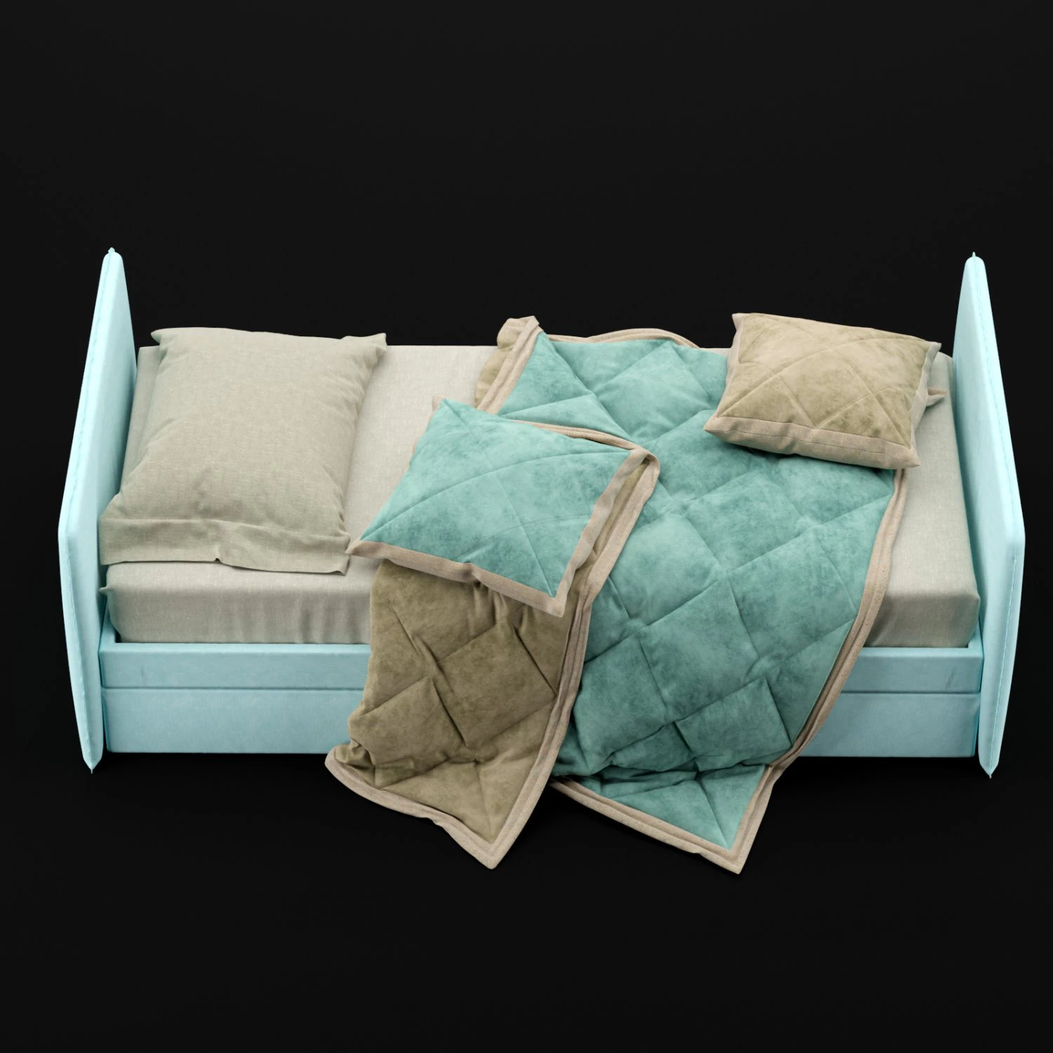 child bed 2 3D Model .c4d .max .obj .3ds .fbx .stl .blend 
