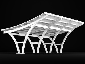 wooden carport 3D मॉडल
