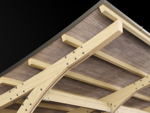wooden carport 3D मॉडल