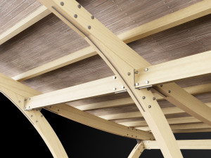 wooden carport 3D मॉडल
