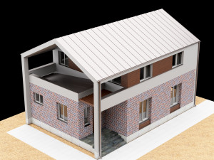modern house 01 3D 모델
