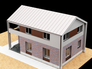 modern house 01 3D 모델