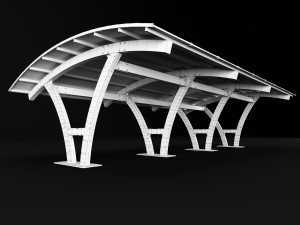 wooden carport 2 Modelo 3D