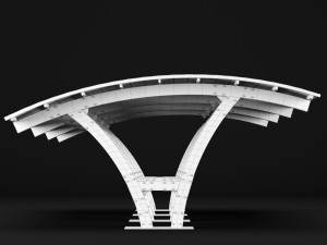 wooden carport 2 Modelo 3D