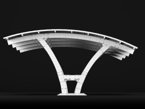 wooden carport 2 Modelo 3D