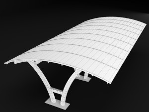 wooden carport 2 Modelo 3D