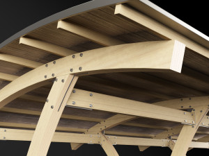 wooden carport 2 Modelo 3D