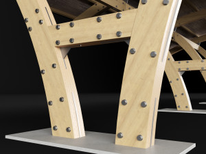 wooden carport 2 Modelo 3D