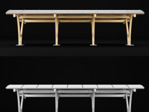 wooden carport 2 Modelo 3D
