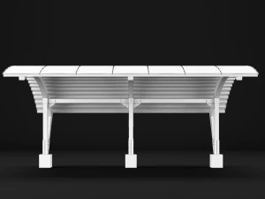 woden carport 3 3D Model