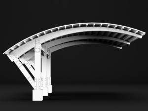 woden carport 3 3D Model