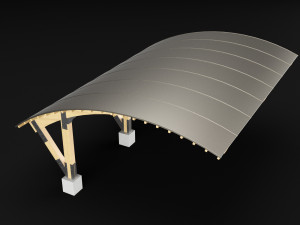 woden carport 3 3D Model